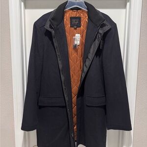 Jos. A. Bank Joseph Collection Wool Coat Navy Blue XXL $495